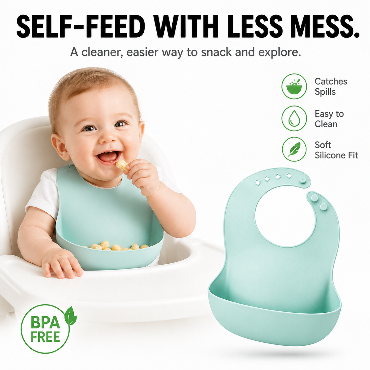 EasyCatch™ Silicone Baby Bib