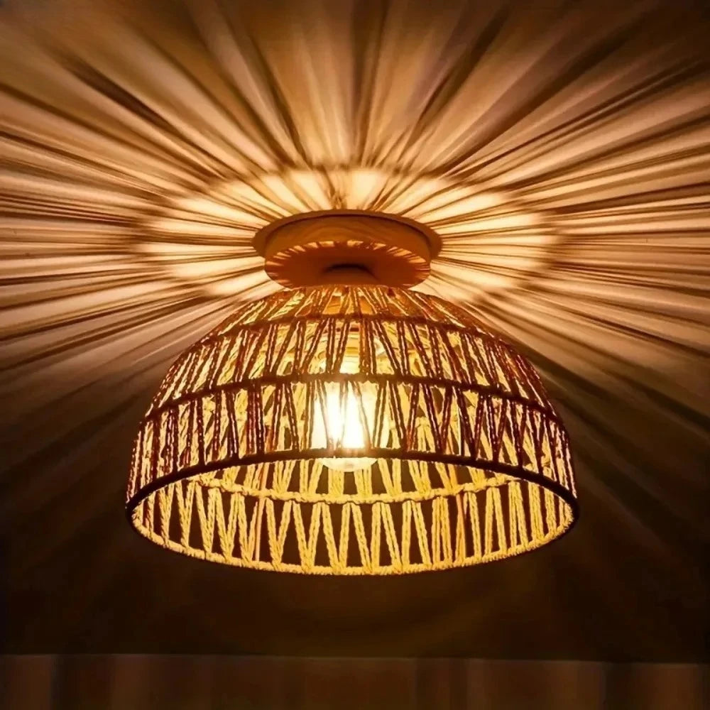 Woven Glow™ Natural Ceiling Light