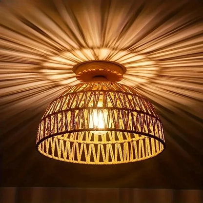 Woven Glow™ Natural Ceiling Light