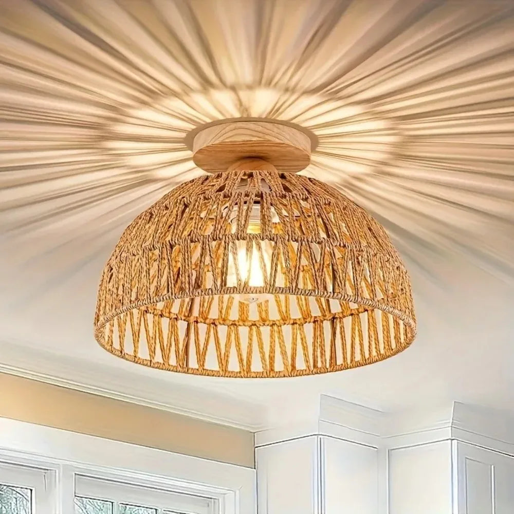 Woven Glow™ Natural Ceiling Light