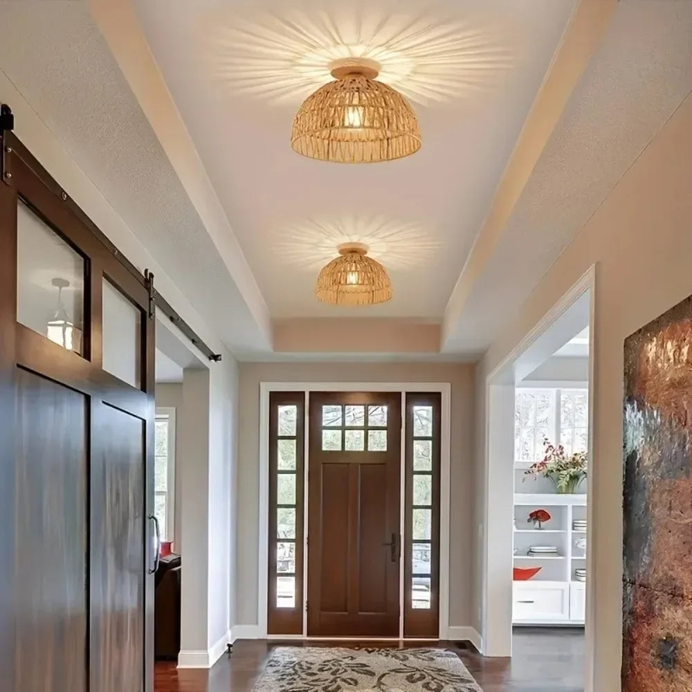 Woven Glow™ Natural Ceiling Light