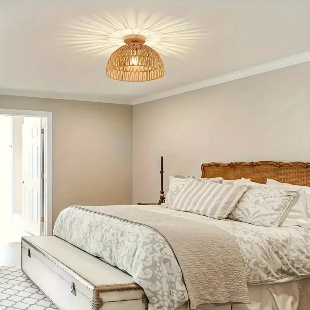Woven Glow™ Natural Ceiling Light